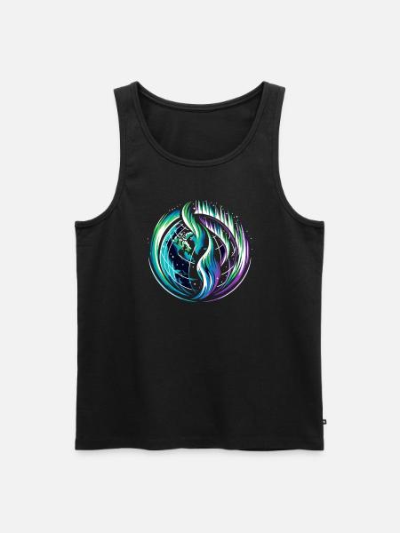 Aurora Aurora Tracker Alaska Wilderness - Ekologiczny tank top męski Premium - czarny