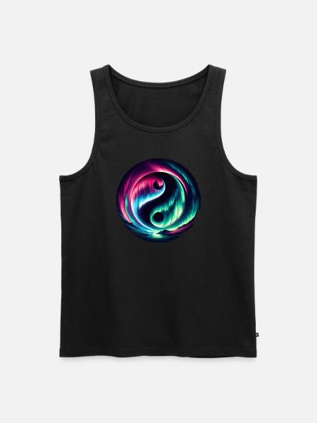Polarlicht-aurora-verfolger Alaska Wilderness - Männer Premium Bio Tank Top - Schwarz