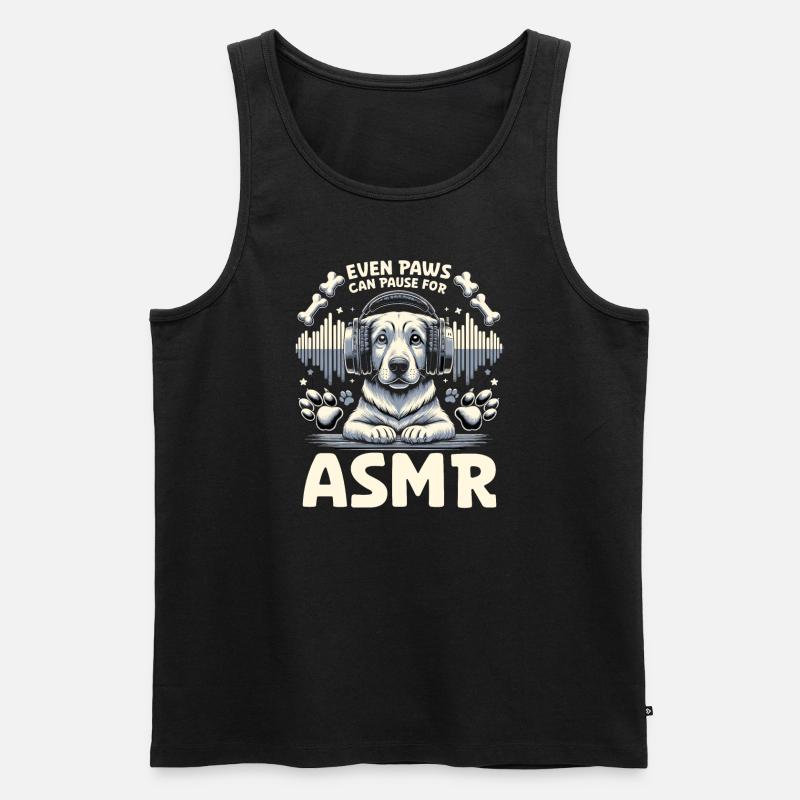 Asmr Whispering Asmr Enthusiast Mindfulness - Männer Premium Bio Tank Top - Schwarz