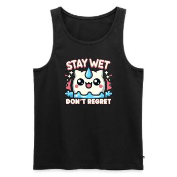 Hydration Drink Water Stay Hydrated Hydration - Männer Premium Bio Tank Top - Schwarz - Vorne - AI Model Male 178 light (178cm)