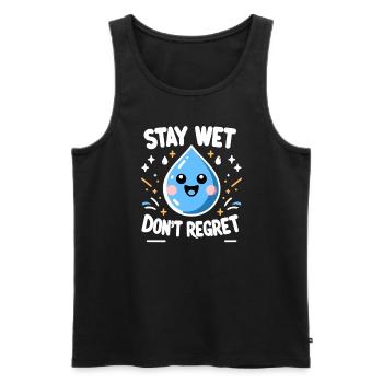 Hydration Drink Water Stay Hydrated Hydration - Männer Premium Bio Tank Top - Schwarz - Vorne - AI Model Male 178 light (178cm)