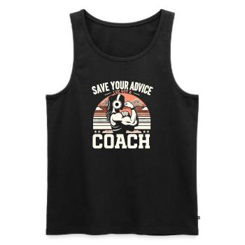 Female Bodybuilding Powerlifting Weightlifting Fit - Men's Premium Organic Tank Top - black - Front - Michal (187cm)