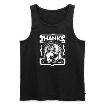 Female Bodybuilding Powerlifting Weightlifting Fit - Men's Premium Organic Tank Top - black - Front - Michal (187cm)
