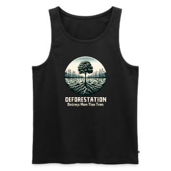 Klimawandel Umwelt Tag Der Erde Planet - Männer Premium Bio Tank Top - Schwarz - Vorne - Michal (187cm)