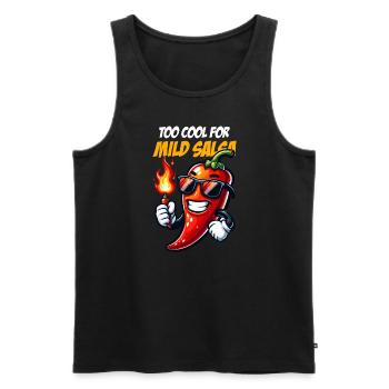 Scharfes Essen Liebhaber Von Chili Peppers Chef - Männer Premium Bio Tank Top - Schwarz - Vorne - AI Model Male 178 light (178cm)