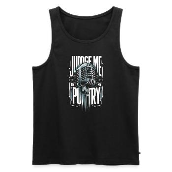 Poetry Slam Writer Poet Literature Slam Poetry Day - Männer Premium Bio Tank Top - Schwarz - Vorne - AI Model Male 178 light (178cm)