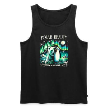 Aurora Aurora Tracker Alaska Wilderness - Débardeur bio Premium Homme - noir - Devant - AI Model Male 178 light (178cm)
