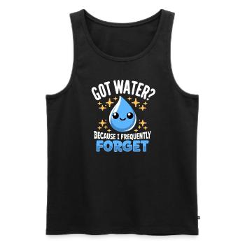 Hydration Drink Water Stay Hydrated Hydration - Männer Premium Bio Tank Top - Schwarz - Vorne - AI Model Male 178 light (178cm)