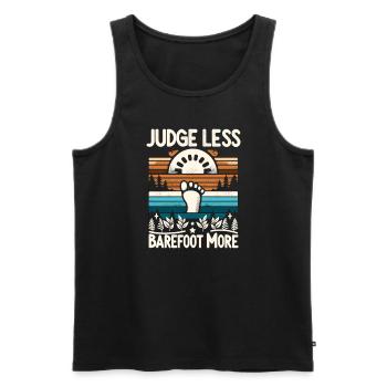 Barefood Lifestlye Ntural Foot Health Foot - Men's Premium Organic Tank Top - black - Front - AI Model Male 178 light (178cm)