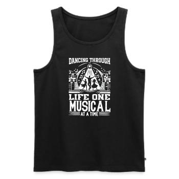 Broadway Musical Musical Theater Sängerin - Männer Premium Bio Tank Top - Schwarz - Vorne - AI Model Male 178 light (178cm)