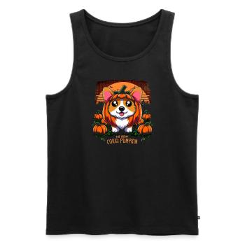 Chien d'horreur Halloween Spooky Dog Lover Chien gothique - Débardeur bio Premium Homme - noir - Devant - Michal (187cm)