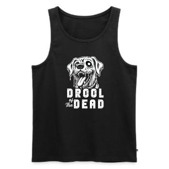 Chien d'horreur Halloween Spooky Dog Lover Chien gothique - Débardeur bio Premium Homme - noir - Devant - Michal (187cm)