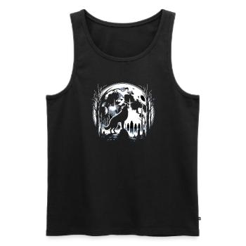 Chien d'horreur Halloween Spooky Dog Lover Chien gothique - Débardeur bio Premium Homme - noir - Devant - Michal (187cm)