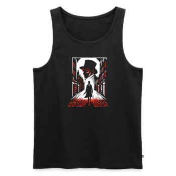 Horror Movie Marathon Survivor Scary Movies True - Men's Premium Organic Tank Top - black - Front - Michal (187cm)