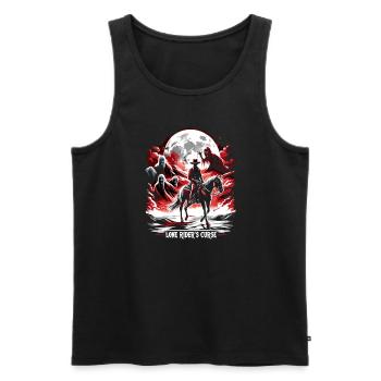 Cowboy Barn Bull Rider Rodeo Country Western - Men's Premium Organic Tank Top - black - Front - Michal (187cm)