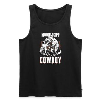 Cowboy Barn Bull Rider Rodeo Country Western - Men's Premium Organic Tank Top - black - Front - Michal (187cm)