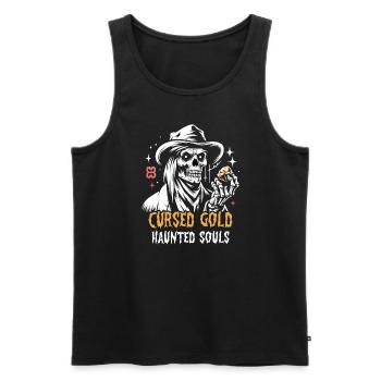 Cowboy Barn Bull Rider Rodeo Country Western - Men's Premium Organic Tank Top - black - Front - Michal (187cm)