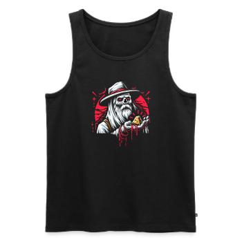 Cowboy Barn Bull Rider Rodeo Country Western - Men's Premium Organic Tank Top - black - Front - Michal (187cm)