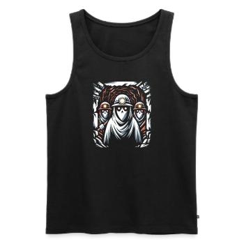 Cowboy Barn Bull Rider Rodeo Country Western - Men's Premium Organic Tank Top - black - Front - Michal (187cm)