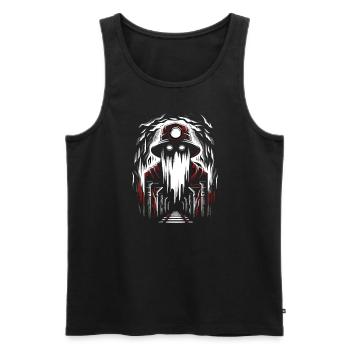 Cowboy Barn Bull Rider Rodeo Country Western - Men's Premium Organic Tank Top - black - Front - Michal (187cm)