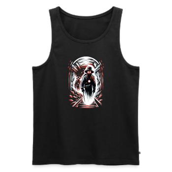 Cowboy Barn Bull Rider Rodeo Country Western - Men's Premium Organic Tank Top - black - Front - AI Model Male 178 light (178cm)