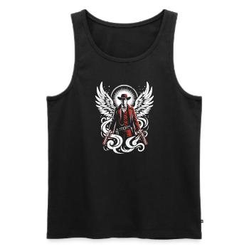 Cowboy Barn Bull Rider Rodeo Country Western - Men's Premium Organic Tank Top - black - Front - AI Model Male 178 light (178cm)