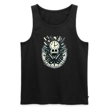 Psychological Horror psychiatric suspense - Männer Premium Bio Tank Top - Schwarz - Vorne - Michal (187cm)