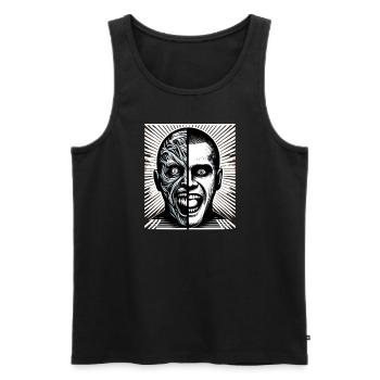 Psychological Horror psychiatric suspense - Männer Premium Bio Tank Top - Schwarz - Vorne - Michal (187cm)