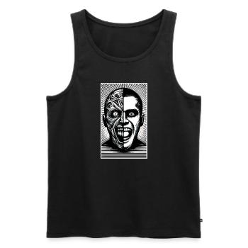 Psychological Horror psychiatric suspense - Männer Premium Bio Tank Top - Schwarz - Vorne - Michal (187cm)
