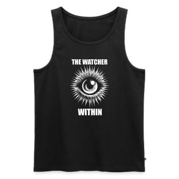 Psychological Horror psychiatric suspense - Männer Premium Bio Tank Top - Schwarz - Vorne - Michal (187cm)