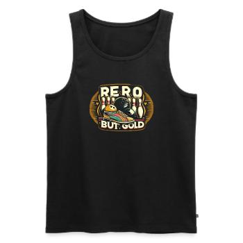 Funny bowling team bowler strike bowling club - Men's Premium Organic Tank Top - black - Front - AI Model Male 178 light (178cm)