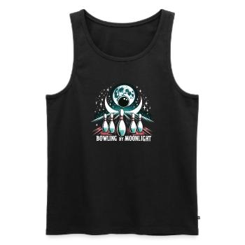 Funny bowling team bowler strike bowling club - Men's Premium Organic Tank Top - black - Front - Michal (187cm)