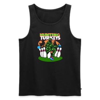 Funny bowling team bowler strike bowling club - Men's Premium Organic Tank Top - black - Front - Michal (187cm)