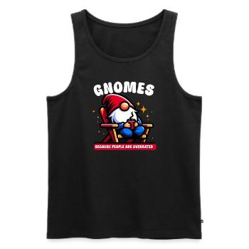 Garden Gnomes Gnome Lover Funny Gnome Gardening - Men's Premium Organic Tank Top - black - Front - Michal (187cm)