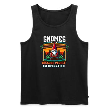 Garden Gnomes Gnome Lover Funny Gnome Gardening - Men's Premium Organic Tank Top - black - Front - Michal (187cm)