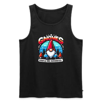 Garden Gnomes Gnome Lover Funny Gnome Gardening - Men's Premium Organic Tank Top - black - Front - Michal (187cm)