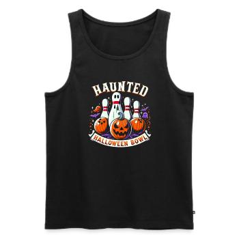 Funny bowling team bowler strike bowling club - Men's Premium Organic Tank Top - black - Front - AI Model Male 178 light (178cm)