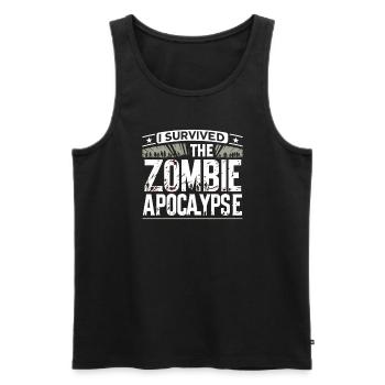 Horror Movie Fan Zombie Horror Classic - Men's Premium Organic Tank Top - black - Front - AI Model Male 178 light (178cm)