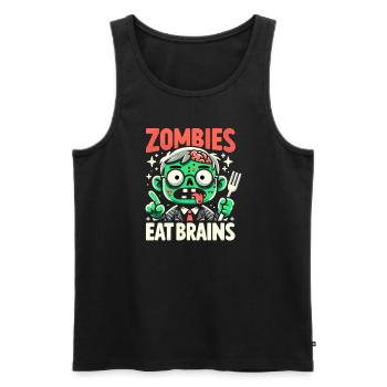 Fan de films d’horreur Zombie Horror Classic - Débardeur bio Premium Homme - noir - Devant - AI Model Male 178 light (178cm)