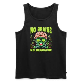 Horrorfilm-fan Zombie-horror Klassischer - Männer Premium Bio Tank Top - Schwarz - Vorne - AI Model Male 178 light (178cm)