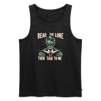 Horrorfilm-fan Zombie-horror Klassischer - Männer Premium Bio Tank Top - Schwarz - Vorne - AI Model Male 178 light (178cm)