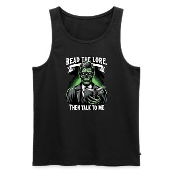 Fan de films d’horreur Zombie Horror Classic - Débardeur bio Premium Homme - noir - Devant - AI Model Male 178 light (178cm)