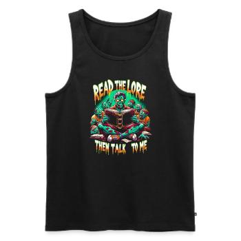 Horrorfilm-fan Zombie-horror Klassischer - Männer Premium Bio Tank Top - Schwarz - Vorne - AI Model Male 178 light (178cm)