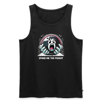 Funny bowling team bowler strike bowling club - Men's Premium Organic Tank Top - black - Front - AI Model Male 178 light (178cm)