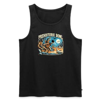 Funny bowling team bowler strike bowling club - Men's Premium Organic Tank Top - black - Front - AI Model Male 178 light (178cm)