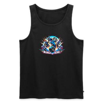 Funny bowling team bowler strike bowling club - Men's Premium Organic Tank Top - black - Front - Michal (187cm)