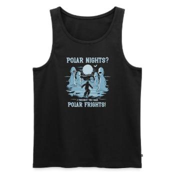 Aurora Aurora Tracker Alaska Wilderness - Débardeur bio Premium Homme - noir - Devant - AI Model Male 178 light (178cm)