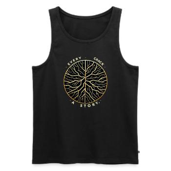 Kintsugi Kintsukuroi Imperfekte Japanische Kunst - Männer Premium Bio Tank Top - Schwarz - Vorne - Michal (187cm)