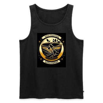 Kintsugi Kintsukuroi Imperfekte Japanische Kunst - Männer Premium Bio Tank Top - Schwarz - Vorne - Michal (187cm)