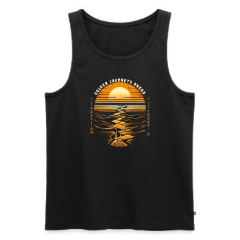 Kintsugi Kintsukuroi Imperfekte Japanische Kunst - Männer Premium Bio Tank Top - Schwarz - Vorne - Michal (187cm)